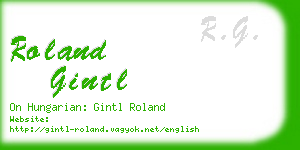 roland gintl business card